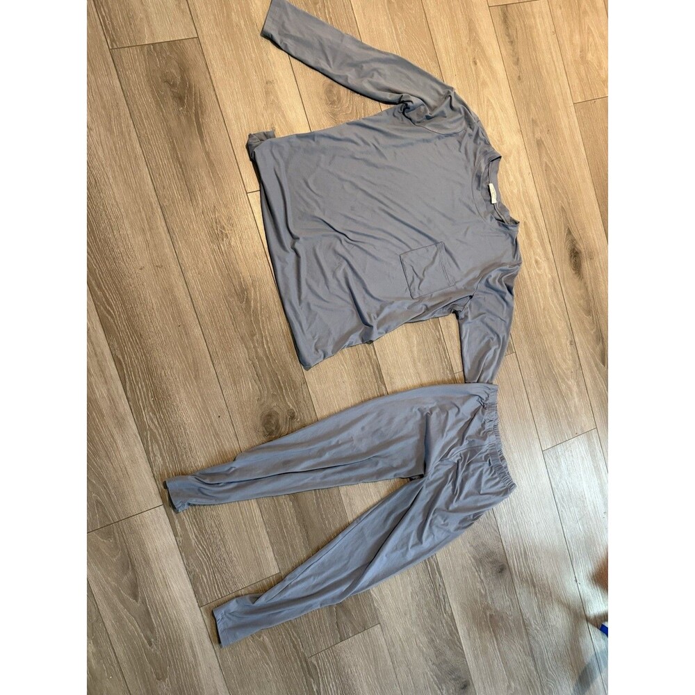 Zenana Blue matching 2 piece lounge Set -short sleeve top & pants sz Xl